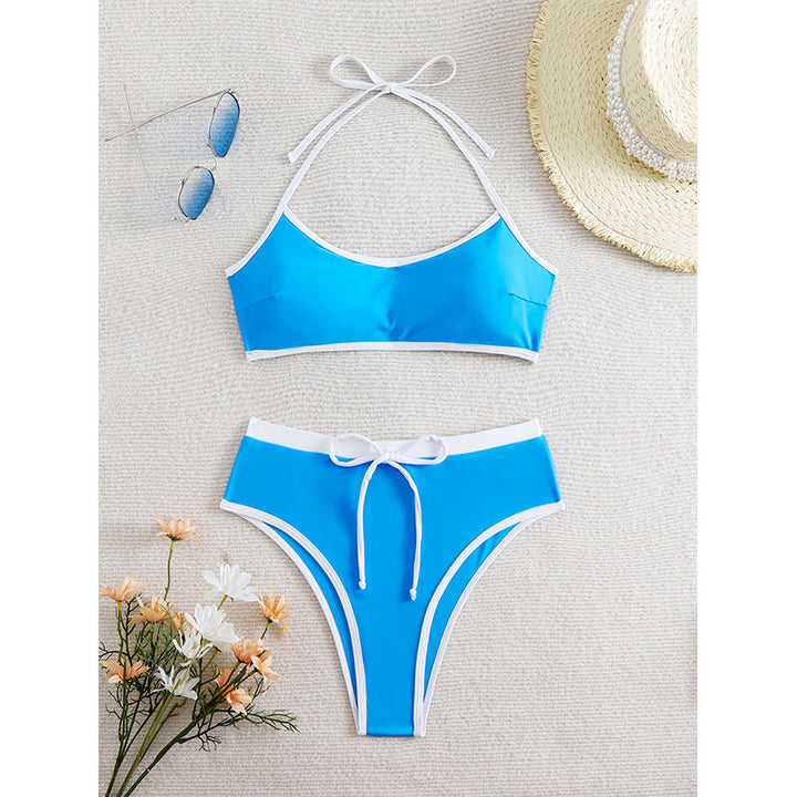 Dame Højtaljet Justerbart Bindebikini-sæt Stilla