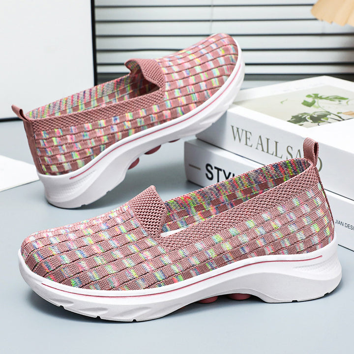 Dame Bekvemme Slip-On Sko med elastisk Overdel og fleksibel Sål Stilla
