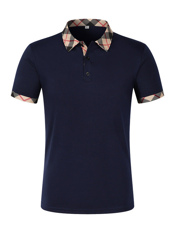 Herrer polo shirt med kontrastfarvet krave og moderne mønster Stilla
