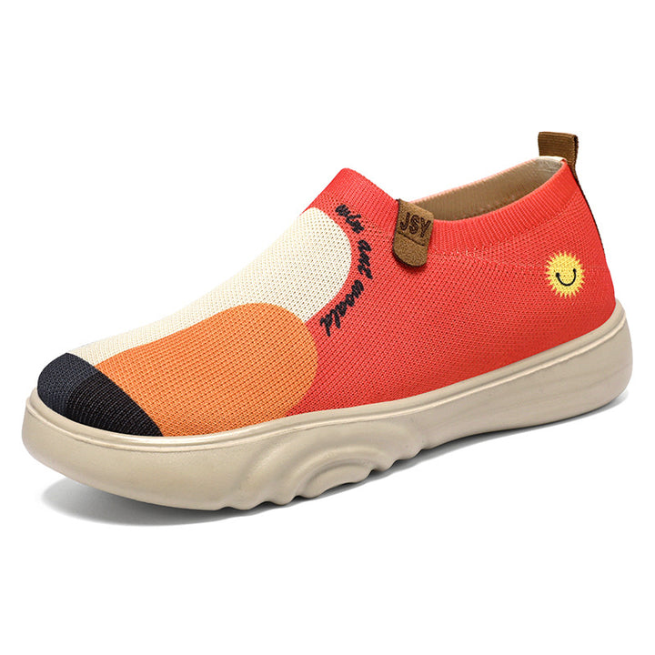 Femme Slip-On Kunstnerisk Design Sneakers Stilla