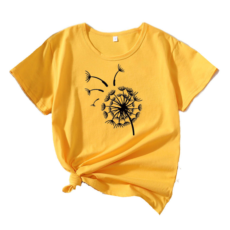 Kvinder Relaxed Fit Løvehud Grafik T-Shirt Stilla