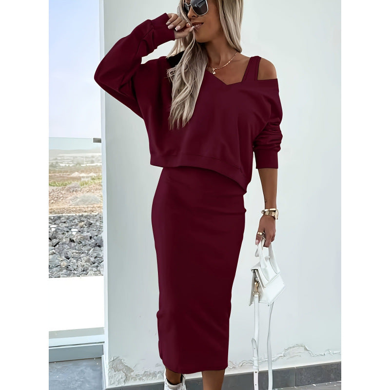 Dame kortærmet jumpsuit med flæse detaljer og bindebælte Skovae