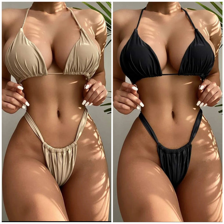 Dame Triangel-Bikini med komfortabel pasform og justerbare stropper Skovae
