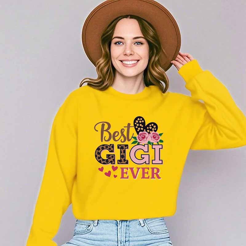 Dame sweatshirt med kreativ Gigi motiv Stilla