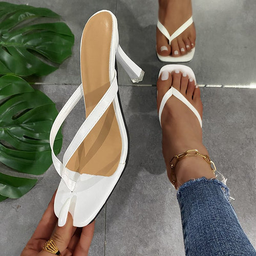 Dame højhælede sandaler med elegant transparent hæl og fashionable rem-design Stilla