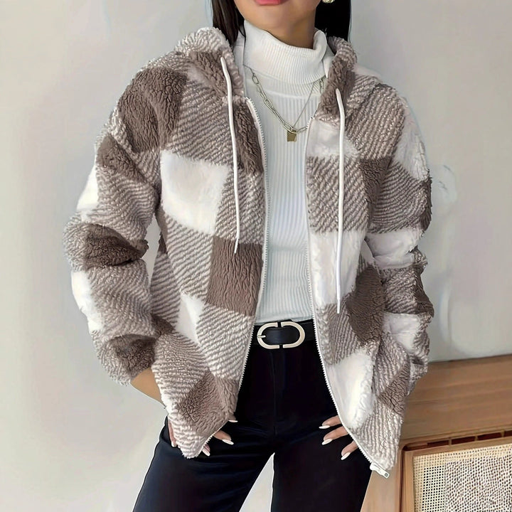 Skovae | Ternet Teddy Hoodie Jakke Warm og Komfortabel til Vinteren
