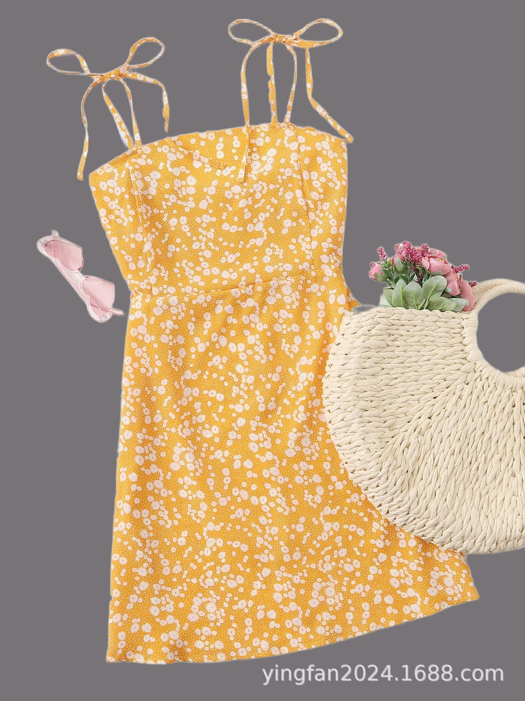 Dame Fritids Blomster Mini Kjole Stilla
