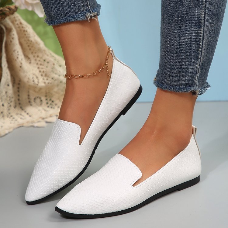 Damer Elegante Ballerinas i skællignende design med komfortabelt fodseng Stilla