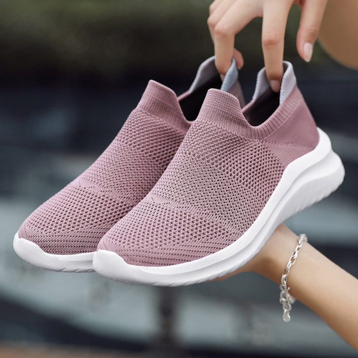 Unisex nan åndbare strik-sneakers med ergonomisk memory-fodsål Skovae