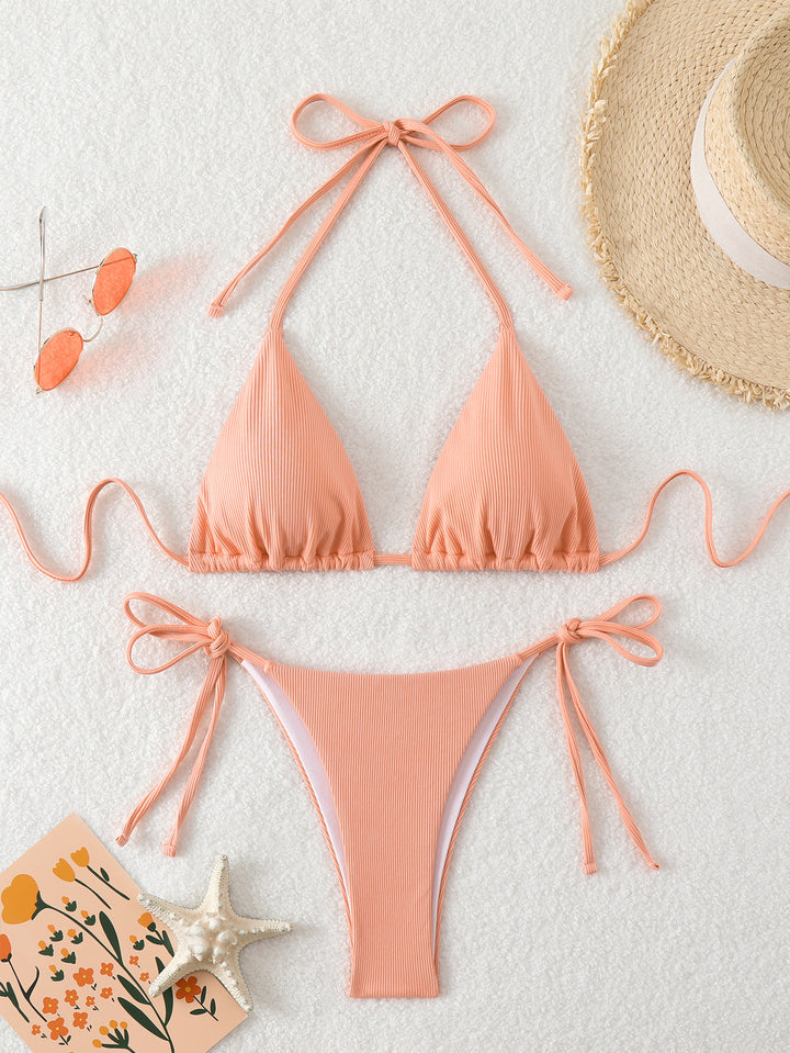 Dame Triangel-Bikini med justerbare stropper og raffinerede detaljer Skovae