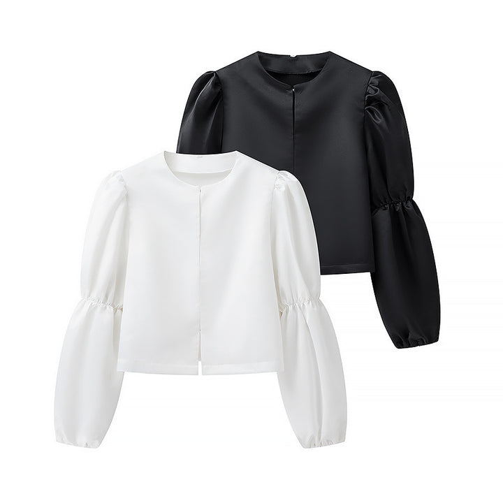 Kvindernes elegant skræddersyede blouse med voluminøse ærmer Stilla