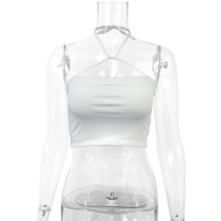 Dame Crop-Top med raffineret krydstræksdesign Skovae