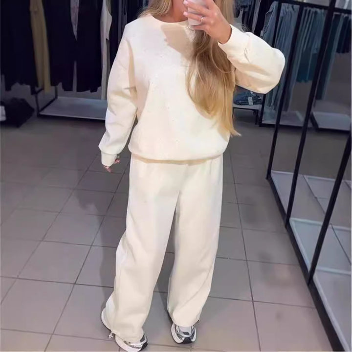 Dame Sweatpants sæt med stilfulde prikker Stiila