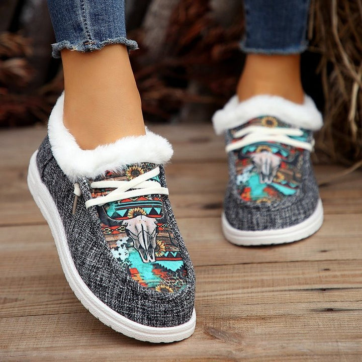 Dame Slip-On Sneakers med alsidigt mønster og hyggeligt indvendigt foder Stilla