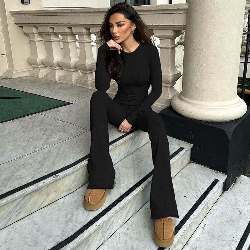 Dame langærmet bodystocking med figursyet snit og afslappet design Stilla