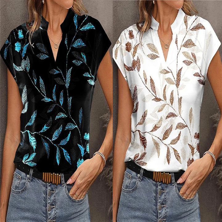 Damebluse med blomstermønster Stilla
