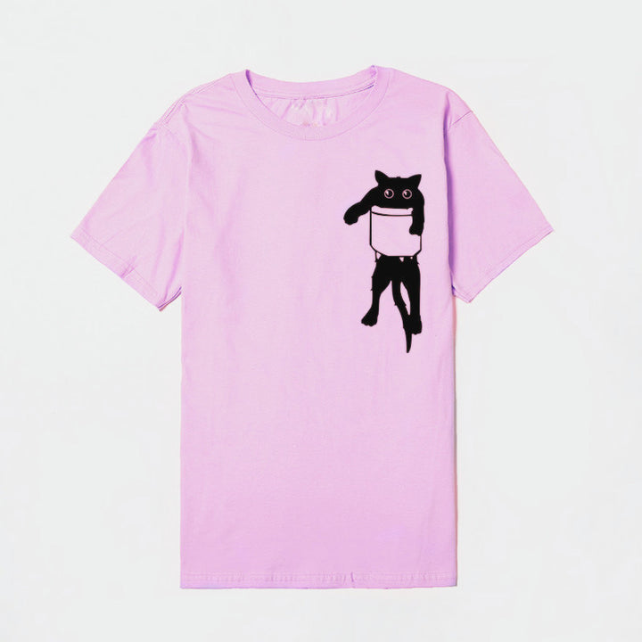 Dame T-shirt med kreativt dyremotiv og løs pasform Stilla