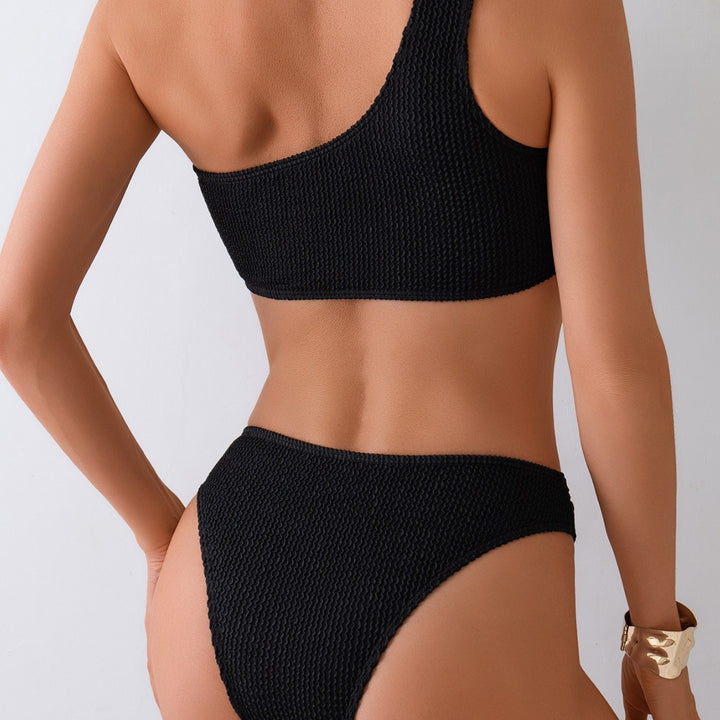 Dame En-sidet Bikini med struktureret overmateriale Skovae