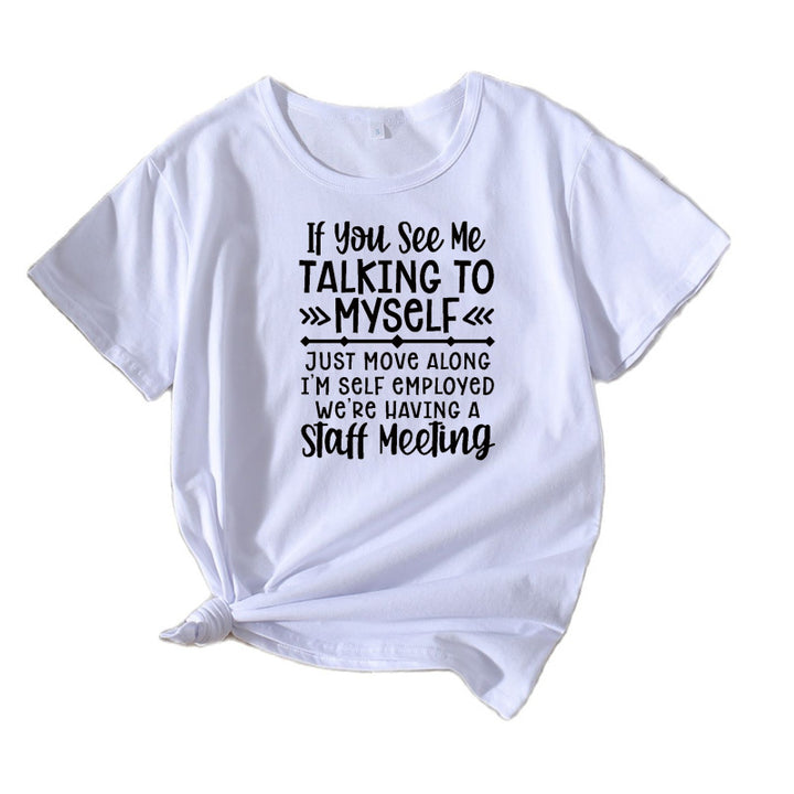 Dame Fritid Selvstændig Citat T-Shirt Stilla