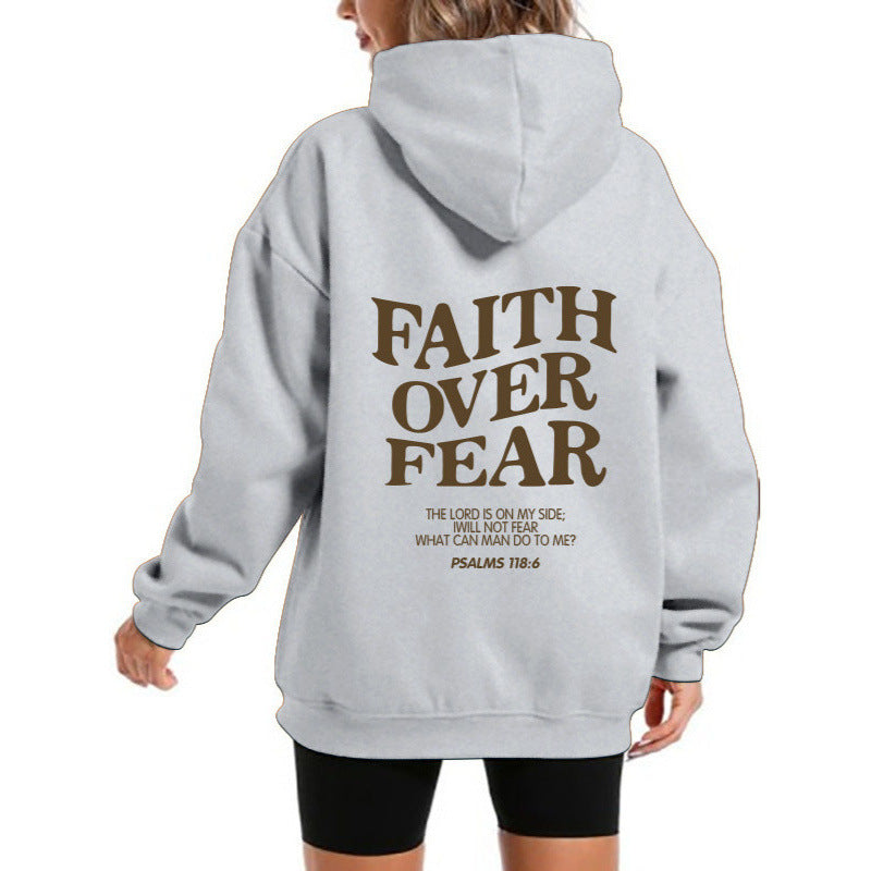 Kvinders hoodie med motiverende tekst og komfortabel pasform Skovae