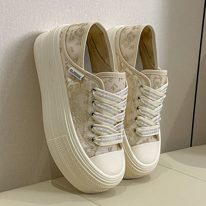Dame Mode Sneakers med luftig tekstiloverflade og dæmpende sål Stilla