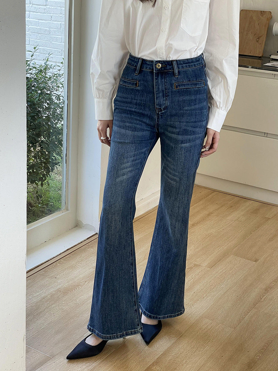 Dame Flared Jeans med høj talje og stilfuldt snit Stilla