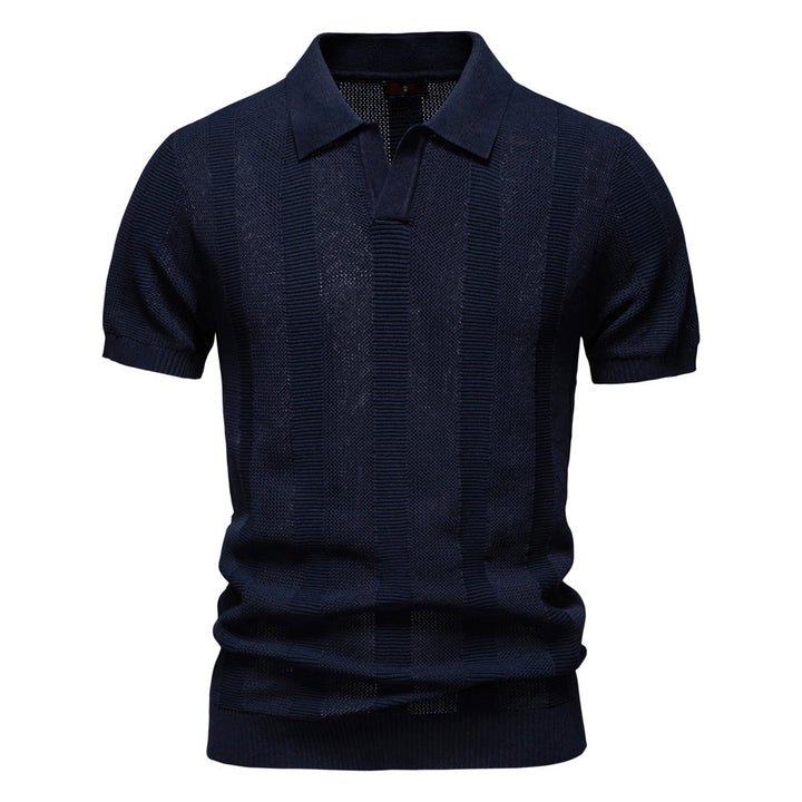 Herrer Polo-Shirt med struktureret design og moderne krave Stilla
