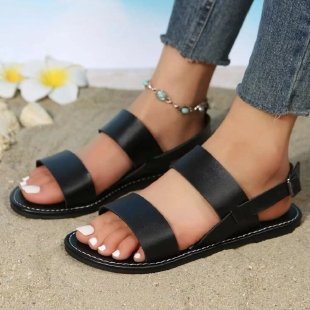 Dame Komfortable Sandaler med brede Remme og anatomisk formet Sål Stilla