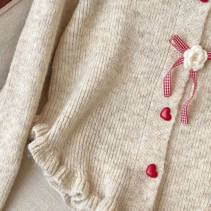 Damer cardigan med dekorative blomsterdesign Stilla
