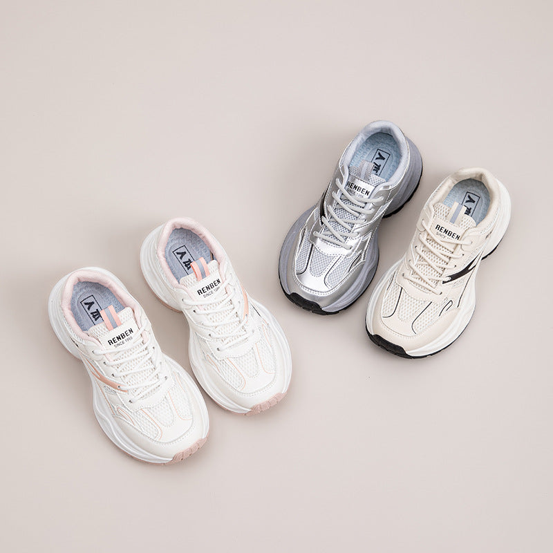Dame Sporty Sneakers med åndbar mesh-overflade og stødabsorberende sål Stilla