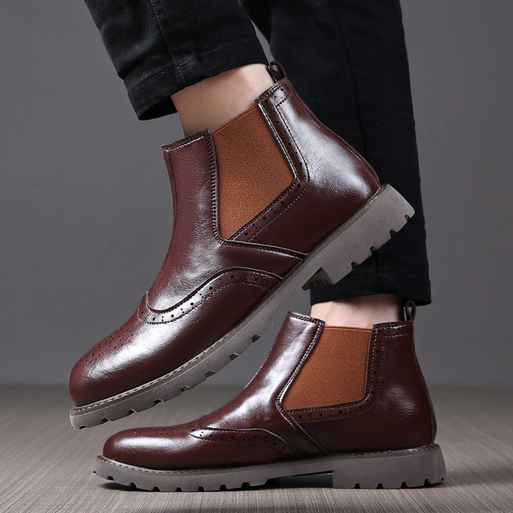 Herrer Premium Fritids Brogue Ankelstøvler Stilla