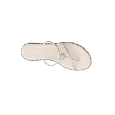 Dame flip-flops med glamorøs glitrende pynt og behagelig indersål Stilla