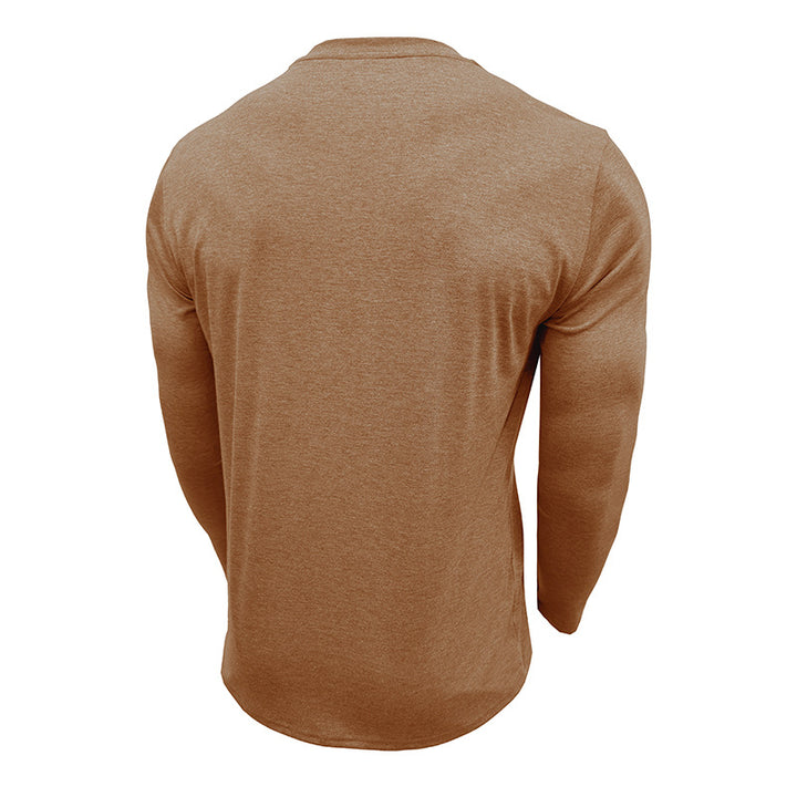 Herren Langarm-Henley-Skjorte med modetrend Knapliste og stilfuldt Lomme-design Stilla