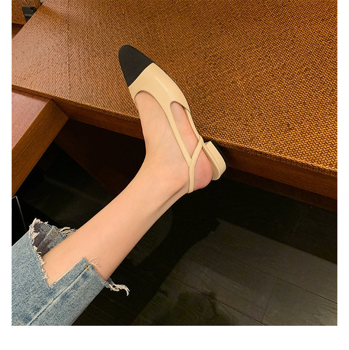 Dame Sling-sko med elegante kontrastdetaljer og komfortabel sål Stilla
