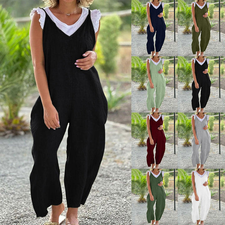 Dame Fritids Spaghetti-strop Jumpsuit Stilla