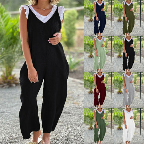 Dame Fritids Spaghetti-strop Jumpsuit Stilla