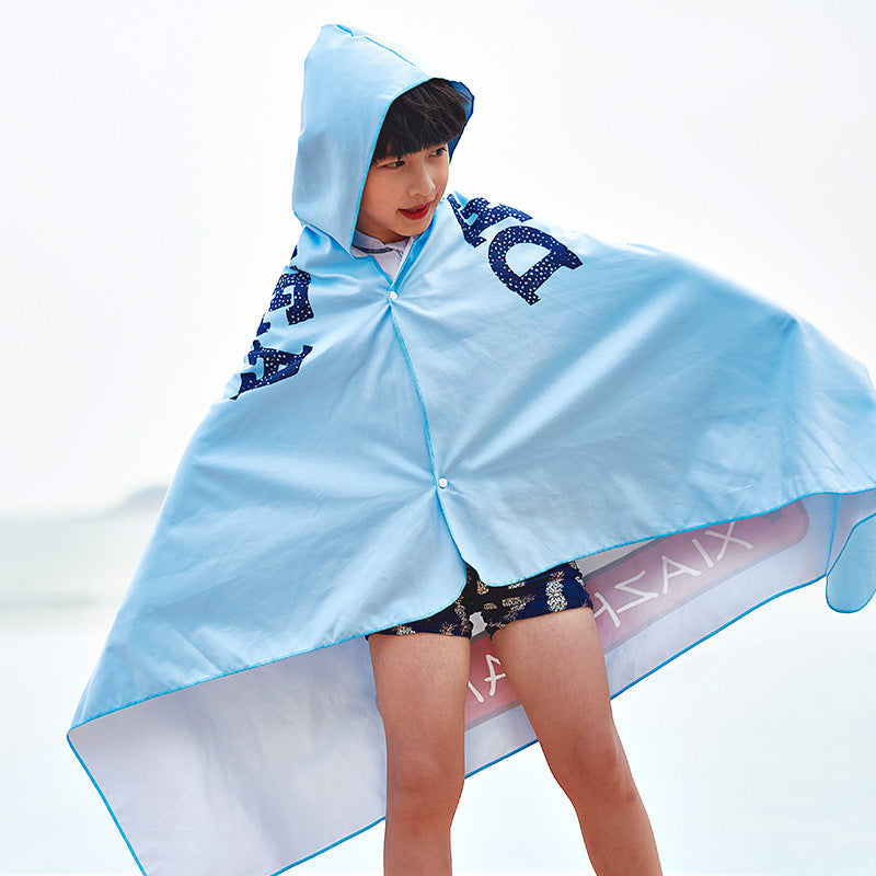 Unisex Strandponcho med Haj-motiv Skovae