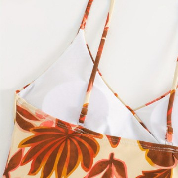 Dame Elegant Blomsterprint Én-delt Badedragt Skovae