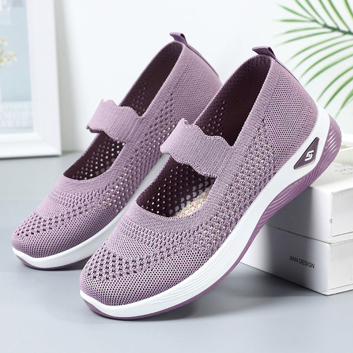 Dame Åndbare Slip-On Fritidssko med justerbar rem og skridsikker sål Stilla