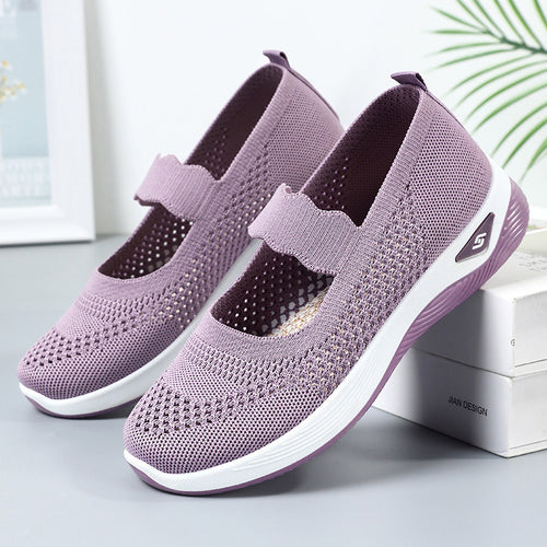 Dame Åndbare Slip-On Fritidssko med justerbar rem og skridsikker sål Stilla