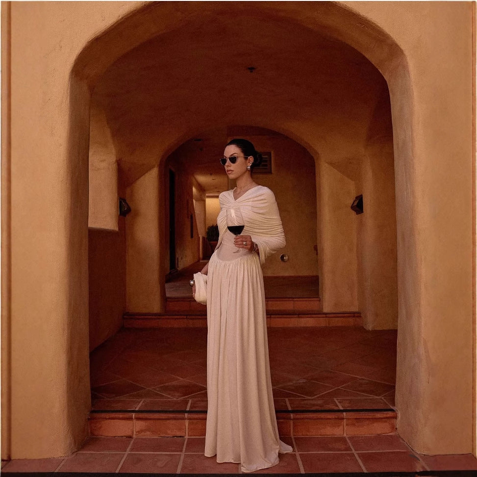 Dame elegant omslagkjole Stilla