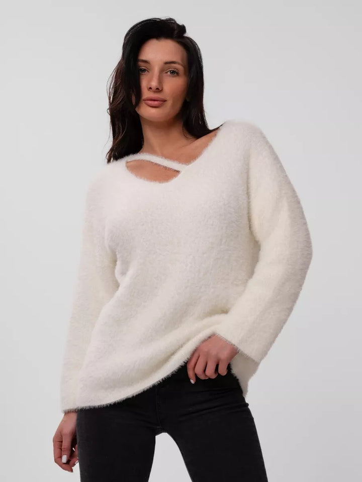 Femme Cozy V-Udskæring Pullover Stilla