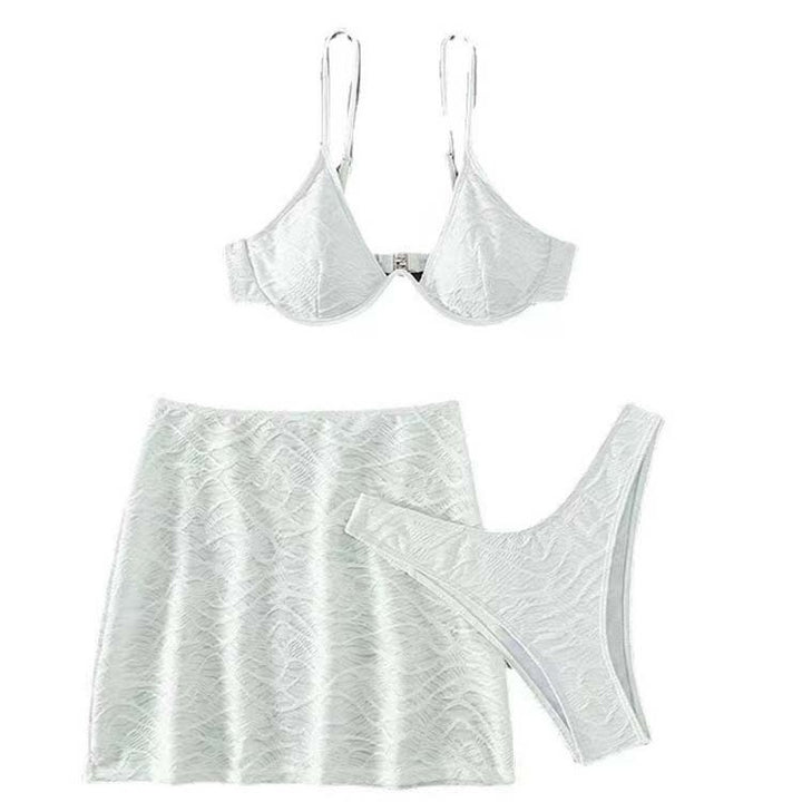 Dame Tekstureret Blonde Bikini Sæt Stilla
