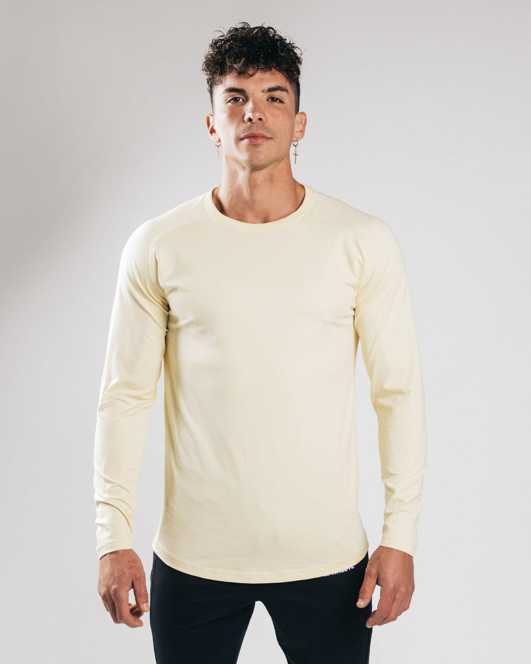 Herrer Sportsligt Langærmet T-Shirt med fugtregulerende materiale og elastisk snit Stilla