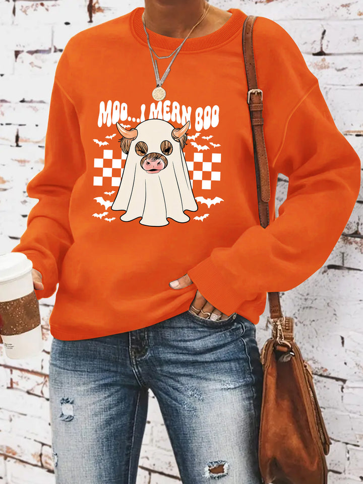 Kvinders sweatshirt i muntert Halloween-design Stilla