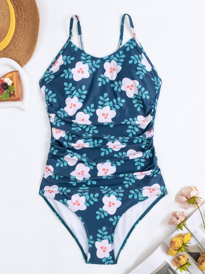 Damernes badedragt med blomsterdesign og raffinerede draperinger Stilla