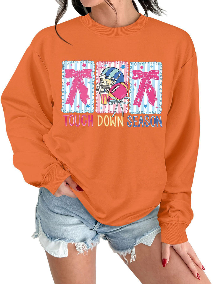 Kvinders sweatshirt med kreativ fodboldmotiv og afslappet snit Stilla