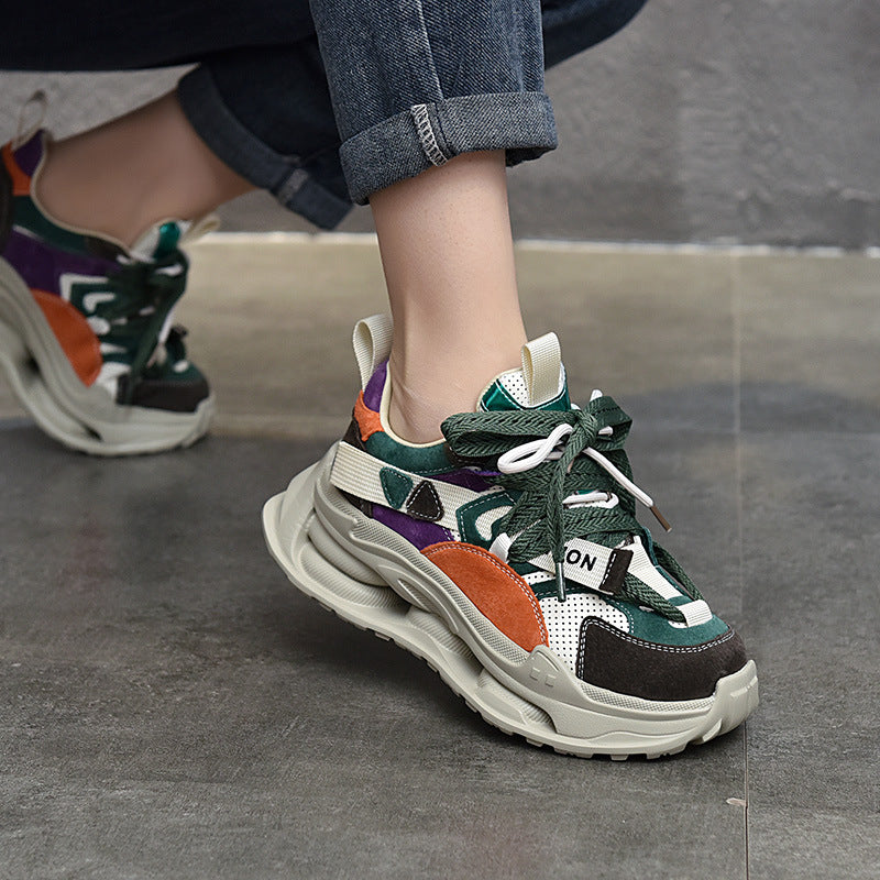 Dame Mode Chunky Sneakers med innovativ sål Stilla