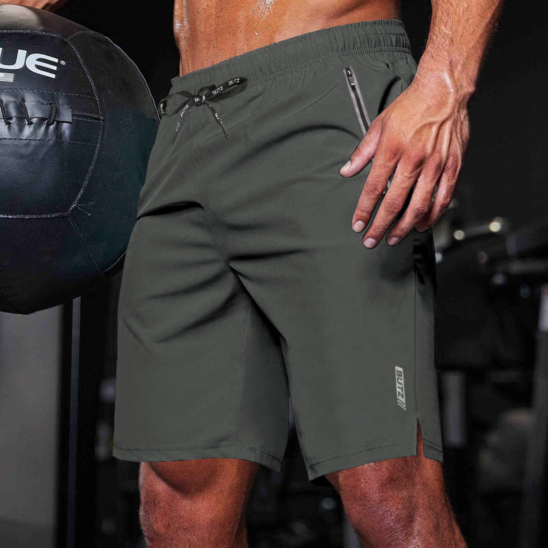 Herrer sportsshorts med sidelommer med lynlås og elastisk talje Stilla