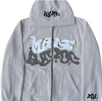 Kvindernes sporty hoodie jakke i urban graffiti stil Skovae